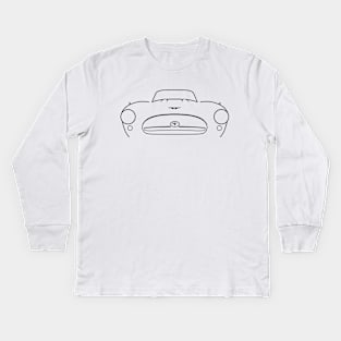 Jensen 541R 1950s British classic car black outline graphic Kids Long Sleeve T-Shirt